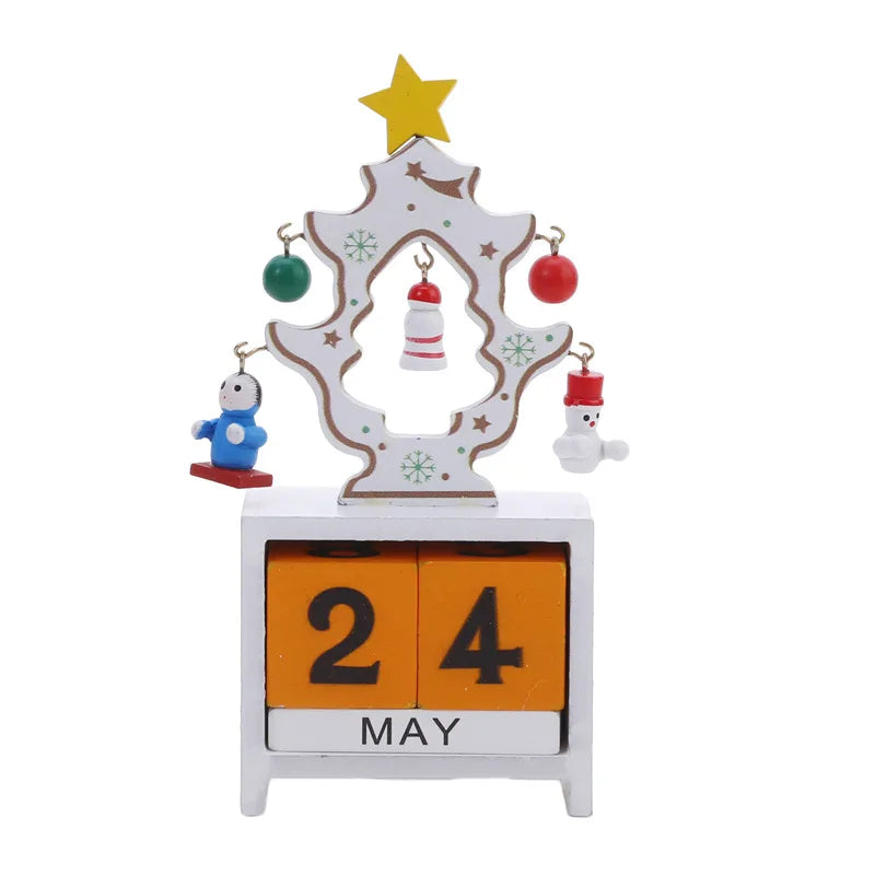 CN Adventskalender Holz Countdown - Kapazität 24 Tage, Größe 15x20 cm