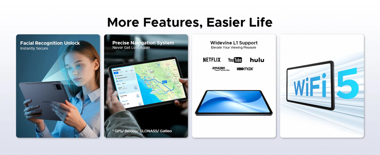 DOOGEE U12 Ultra Dünn - Speicher 128GB Akku 9000mAh Display 12 Zoll