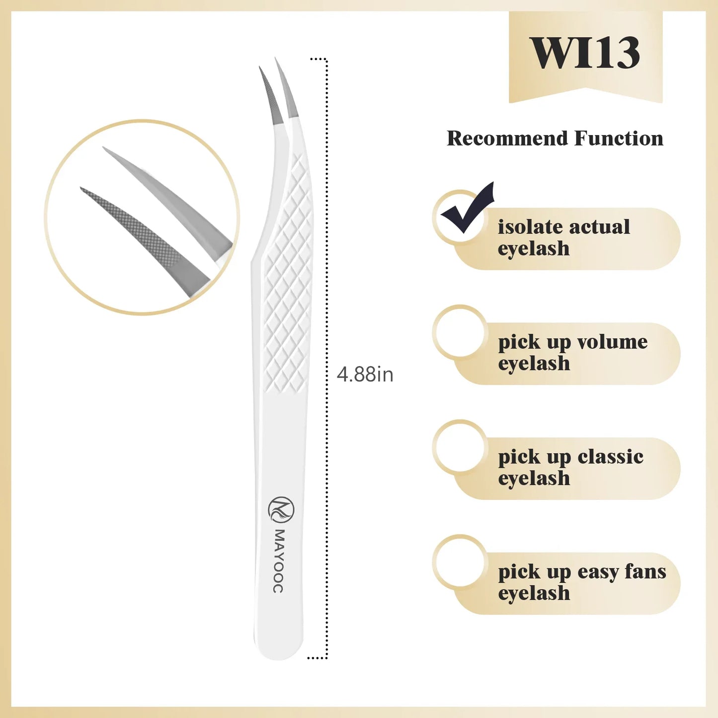 Eyelash Extensions Tweezers  With Fiber Tips Lash Artists High Precision Superhard Anti-Static Tweezer Makeup Tools Custom Logo