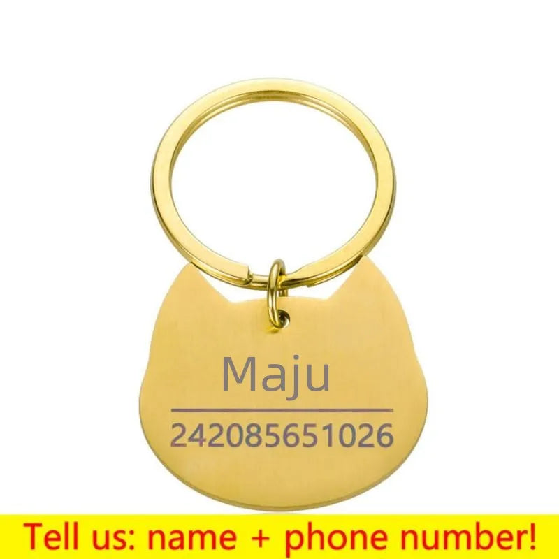 Personalisiert Graviert Katze Hund Pet ID Tag 2025 - Hunde Anti-Lost Halsband Charm - Gravur Pet Name Halsband Welpe Katzen Accessories
