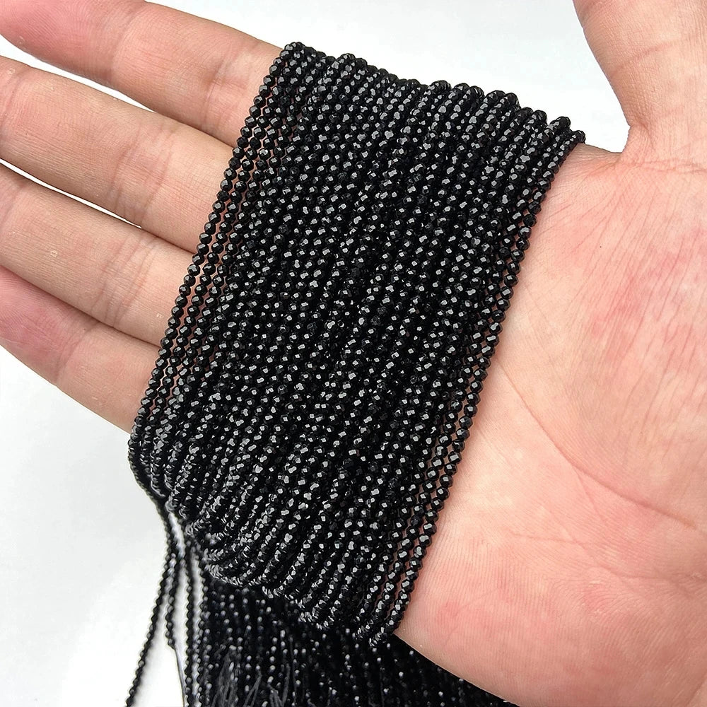 Mărgele de zirconiu Vinswet fațetate - 2-4 mm, 36-38 cm, 3-10 g