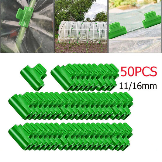Choice Gewächshausklammer - 50 Stk 11/16mm Plastik Garten