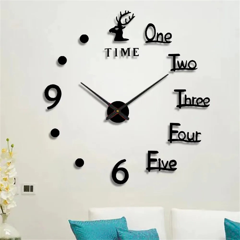 Luminous Wall Clock Large Watch Horloge Murale 3d Diy Acrylic Mirror Stickers Quartz Duvar Saat Klock Modern Mute Alarm Clock