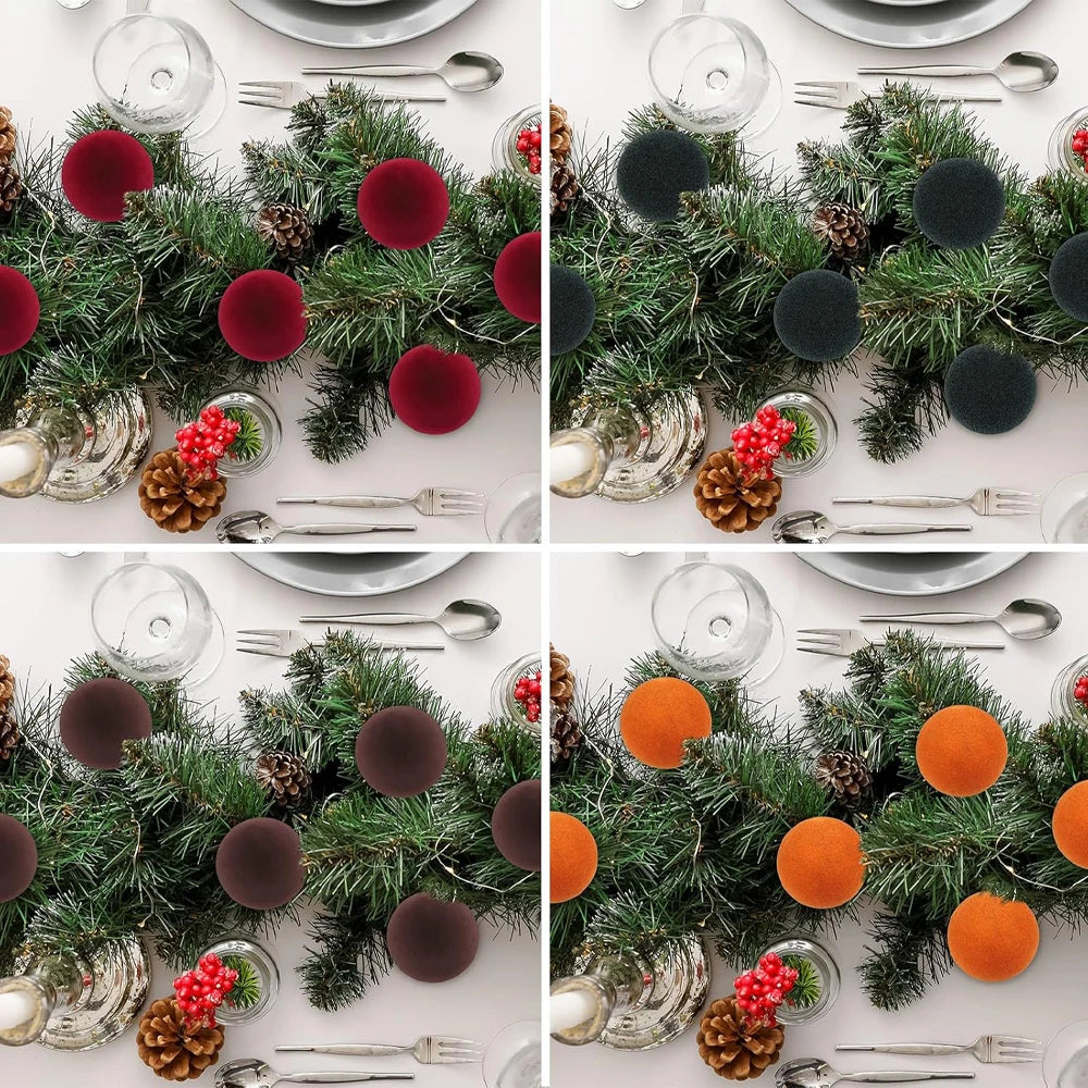 Choice Christbaumkugeln Flockierte Kugel - Durchmesser 5 cm, 6 Stück