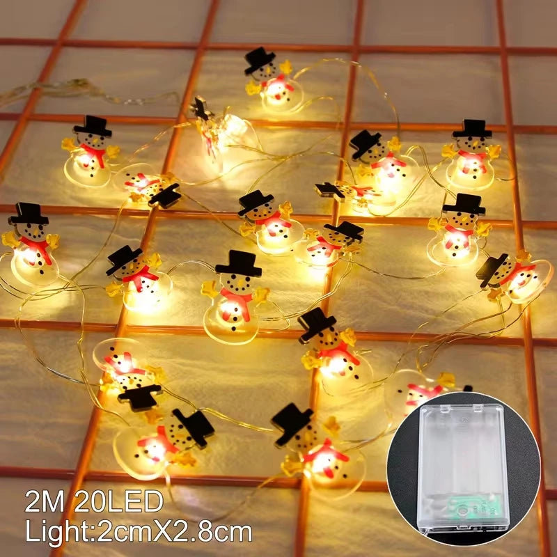 Wayfun Santa Claus LED Lichterkette - Länge 3 m, 20 LEDs, Batteriesbetrieb