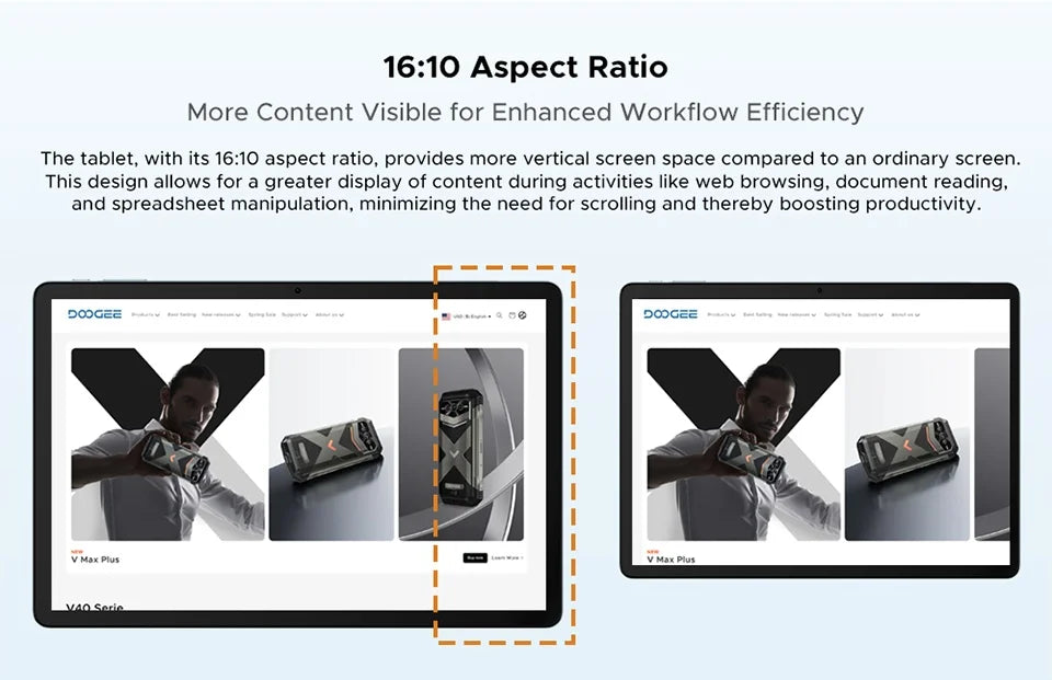 DOOGEE Tab E3 Ultradünn 7,5 Mm - 256 GB Speicher, 8800 mAh Akku, 11 Zoll Display