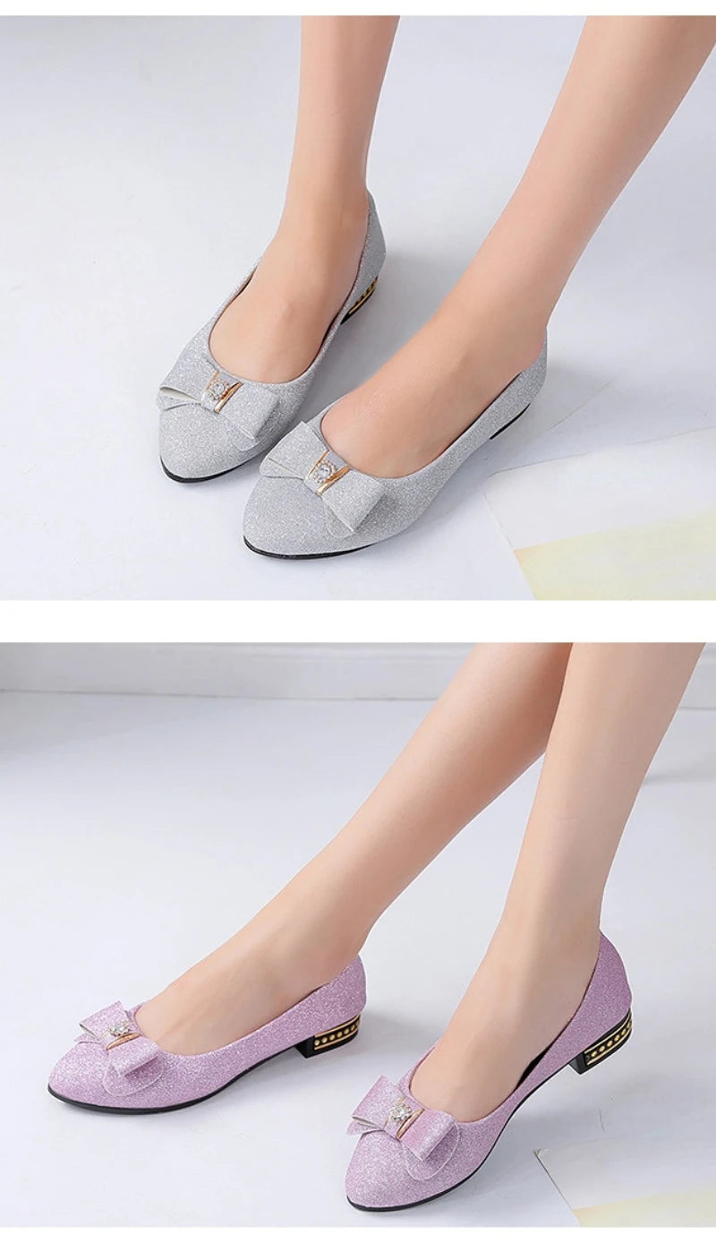Women Shoes Elegant Shallow Low Heel Shoes Loafers Woman Casual Slip-on Pumps Ladies Comfort Footwear Zapatos De Mujer