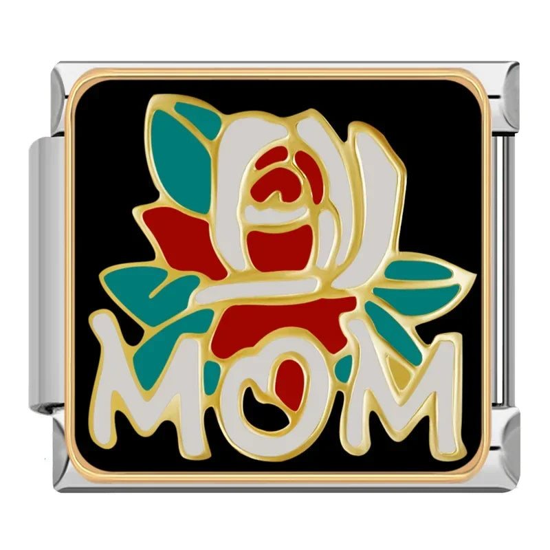 Hapiship Original Gänseblümchen Pferd Liebe Schmetterling Mama Hund Motorrad Elefant Charm für Armband Edelstahl Schmuck Herstellung DJ003