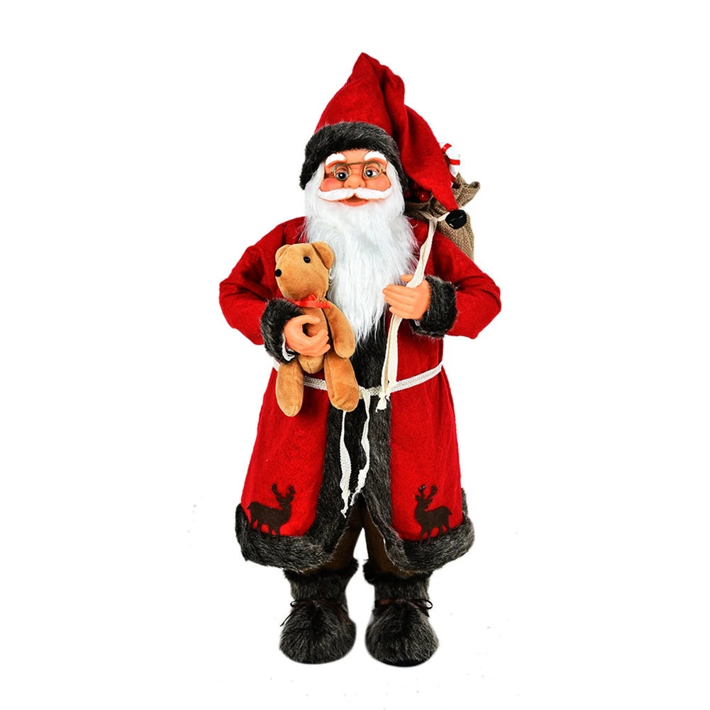 ABYN Santa Claus Dekofigur - Größe ca. 25 cm, Material Plüsch