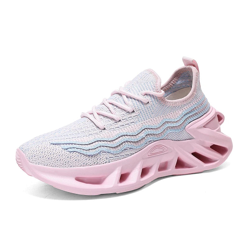 Herren Sneakers Leicht Laufschuhe Atmungsaktiv Mesh Komfortabel EVA Dick Sohle Rutschfest Tennis Walking Weiß Schuhe Für Männer