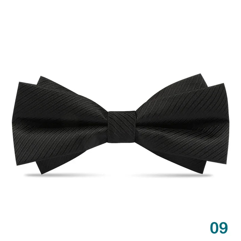 HYWAC28 Herrenfliege Verstellbar - Schwarz Polyester 8cm