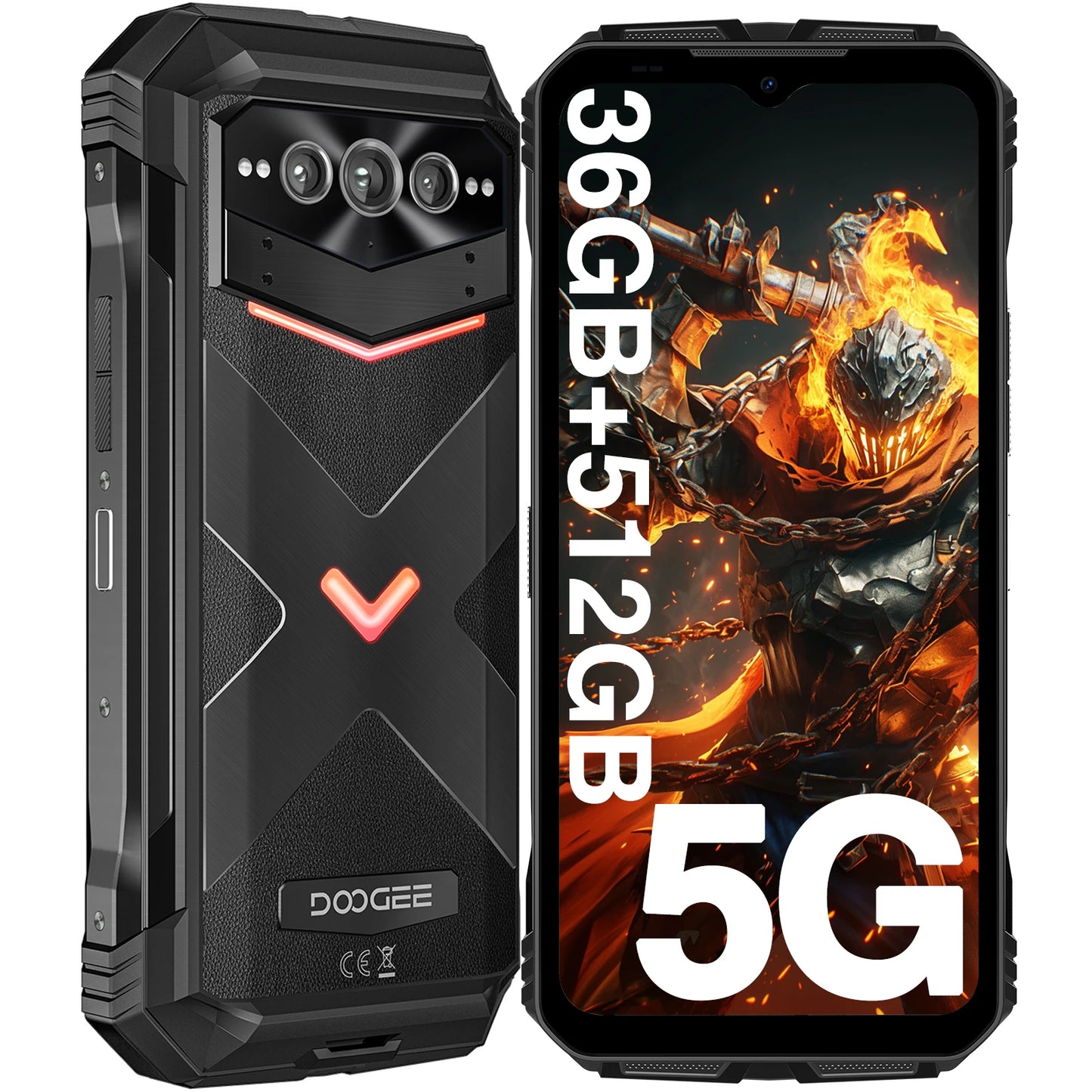 DOOGEE V Max Plus Robustes 5G Telefon - 22000 mAh Akku, 6,58Zoll, 33W