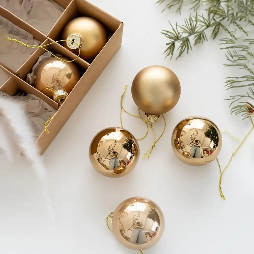 GlassCraft Weihnachtskugeln Delikat Gemalt - 6er Set Durchmesser 6 cm