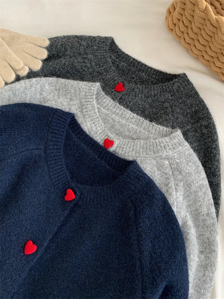 MOOIRUE APPAREL Wollcardigan Schulter-Schnalle - Größe Regular, Slim Fit, Material Polyester Wolle Spandex Nylon