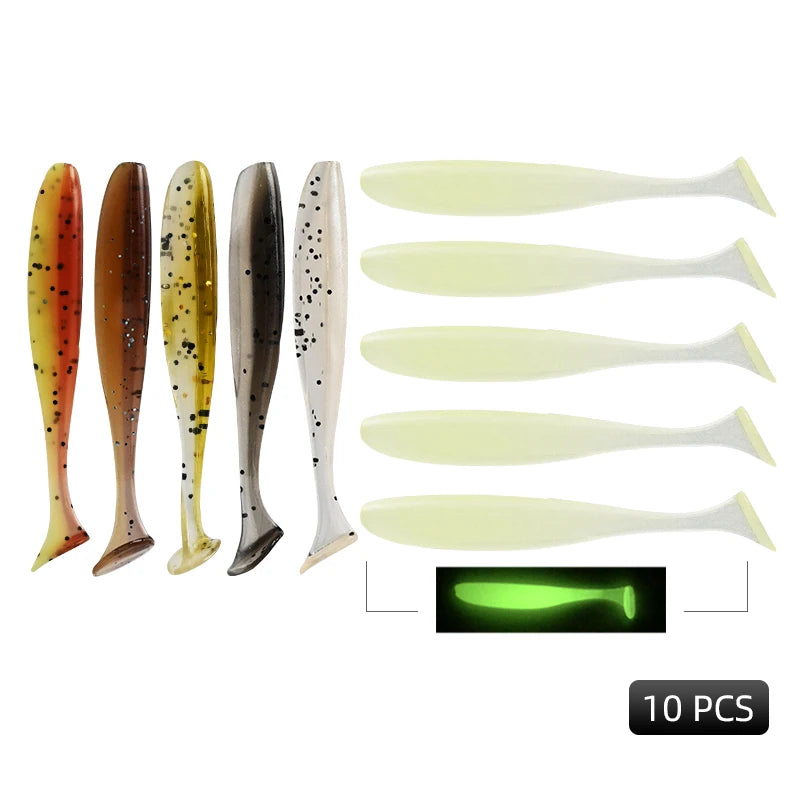 MEREDITH Easy Shiner Angelköder 50mm 65mm 75mm 100mm Wobbler Karpfen Angeln Weiche Köder Silikon Künstlich Plastik Köder