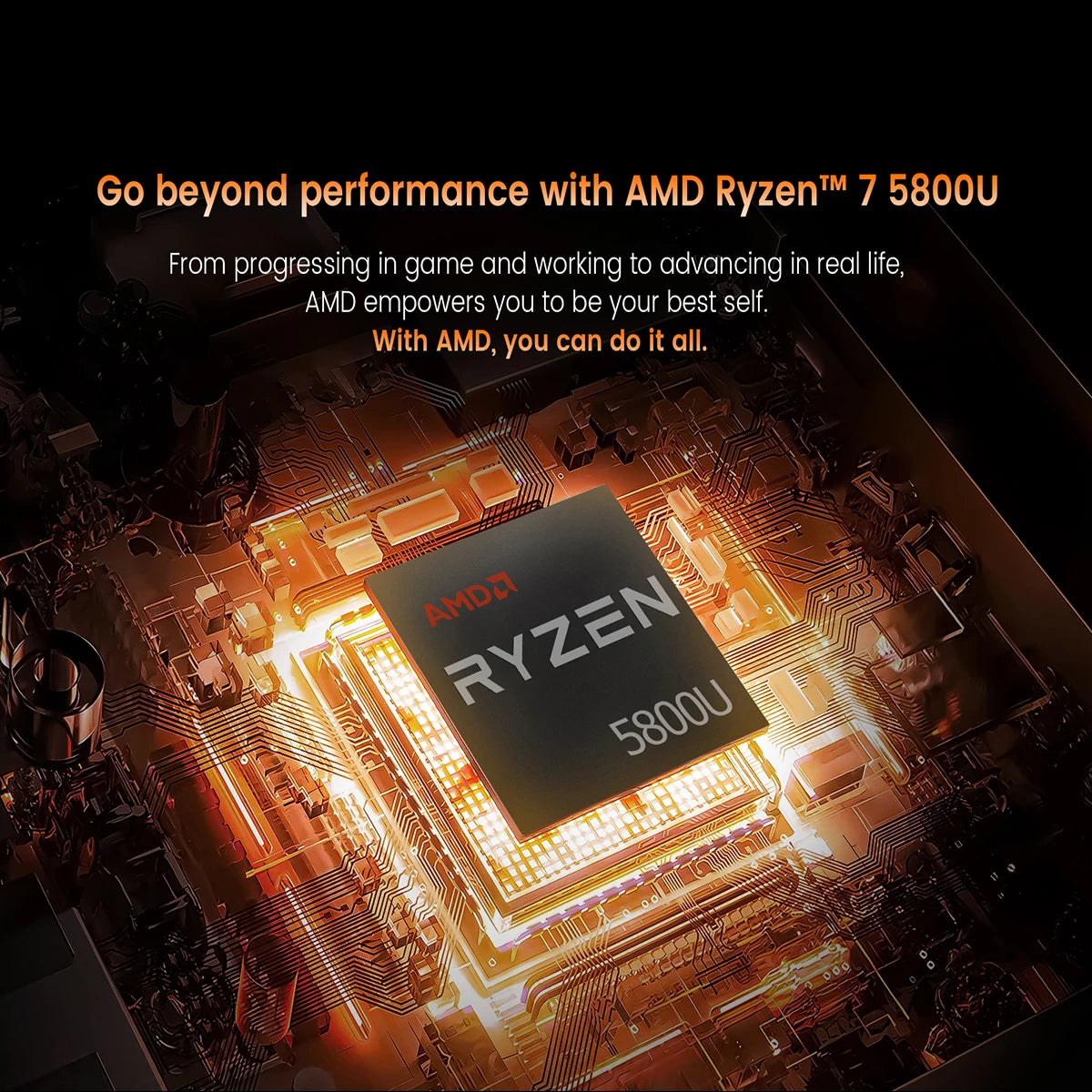 N-one AMD Ryzen 7 5800U Mini PC 16GB DDR4 512GB  SSD Micro Desktop Computer Dual-Band WiFi 6,Bluetooth 5.2 for Home/Office