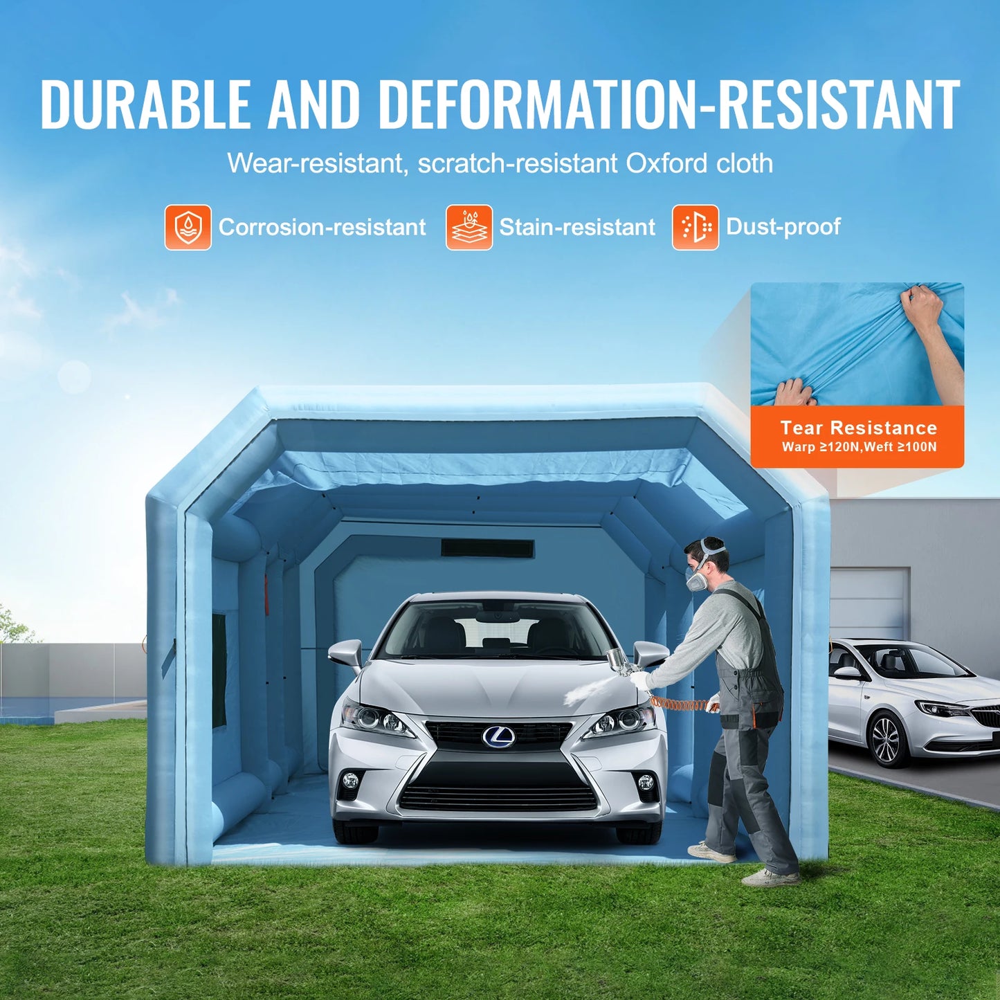 Professionelle Lackierkabine 2025: VEVOR Inflatable Paint Booth mit leistungsstarken Blasern und Luftfilter-System. Portables Auto-Lackier-Booth für die deutsche Automobilindustrie