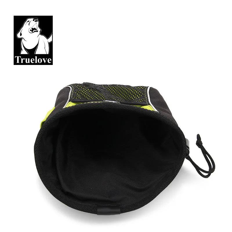 Truelove Tragbar Reise Hund Snack 2025: Leckerli Tasche Reflektierend 3M Oxford - Haustier Training Clip-on Beutel Gürtel Kot Spender 500ml-1.5L Orange Gelb