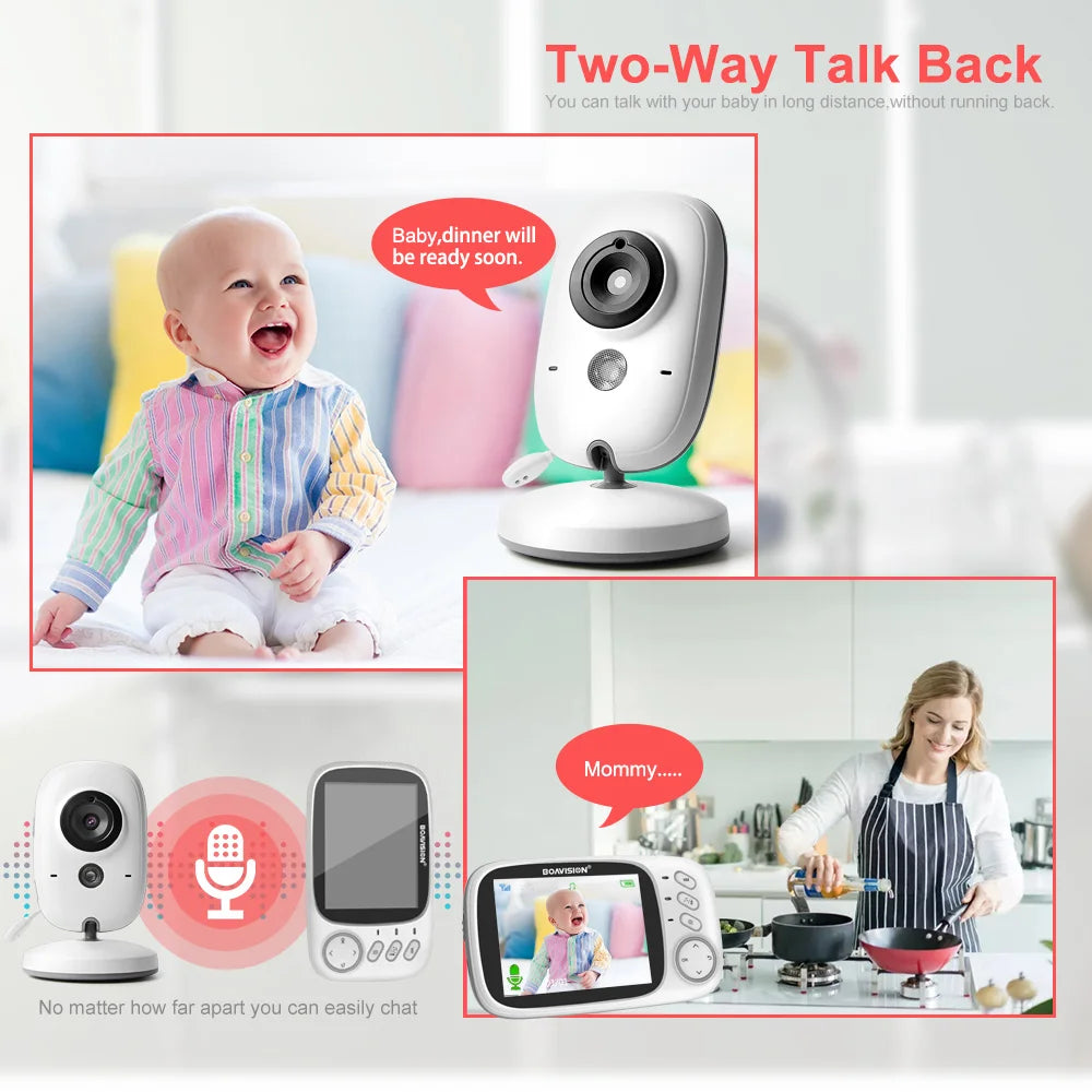 VB603 Video Baby Monitor 2.4G Drahtlos Mit 3.2 Zoll LCD 2 Weg Audio Sprechen Nachtsicht Überwachung Sicherheit Kamera Babysitter
