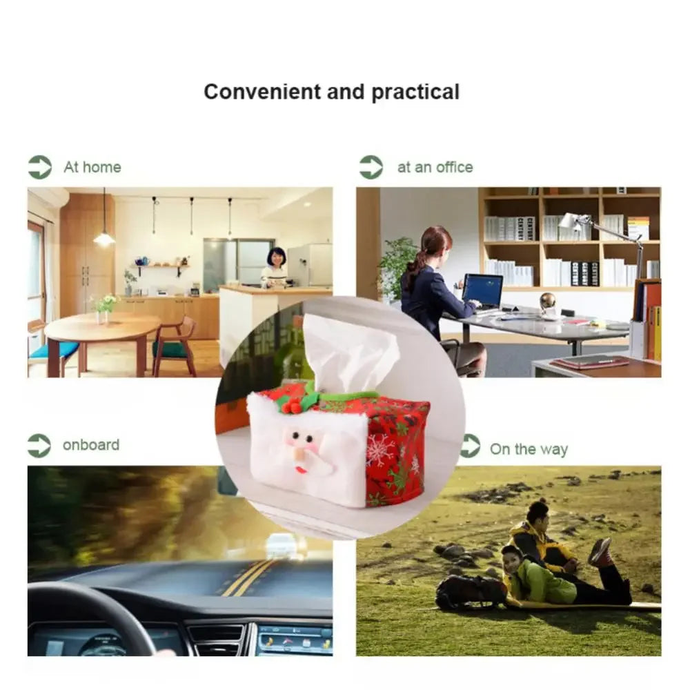 Christmas Decorative Tissue Paper Red Green Santa Claus Paper Sets Toilet Paper Bag Christmas Party Decor Home Desktop Decor