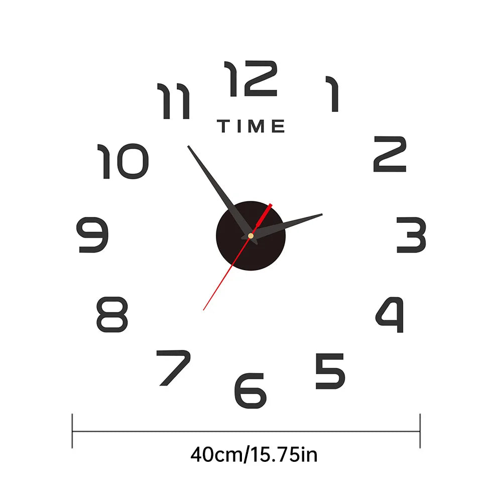 Aurora Modern Wanduhr DIY Lautlos - Acryl Ø60cm Batterie