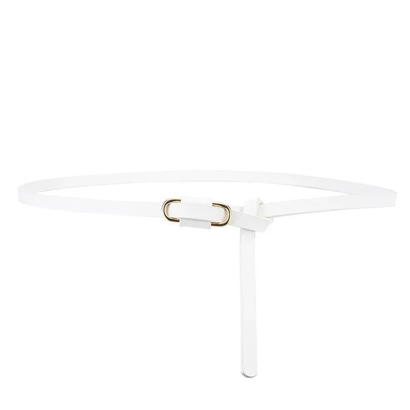 Metal Buckle Thin Stretchy Waist Belt Striped Elastic Waistband Elegant Women Girdle Female Belt Fashion Apparel Accessories New