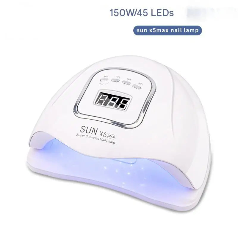 Lampă LED pentru unghii, lampă LED MAX pentru manichiură, 45 LED-uri UV pentru unghii, lampă LED pentru unghii, uscător de gel, instrumente pentru unghii