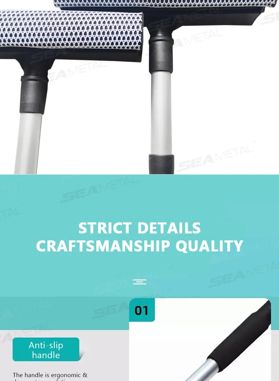 SEAMETAL T-Wischer Fensterreiniger Spiegel - 48×20×6 cm