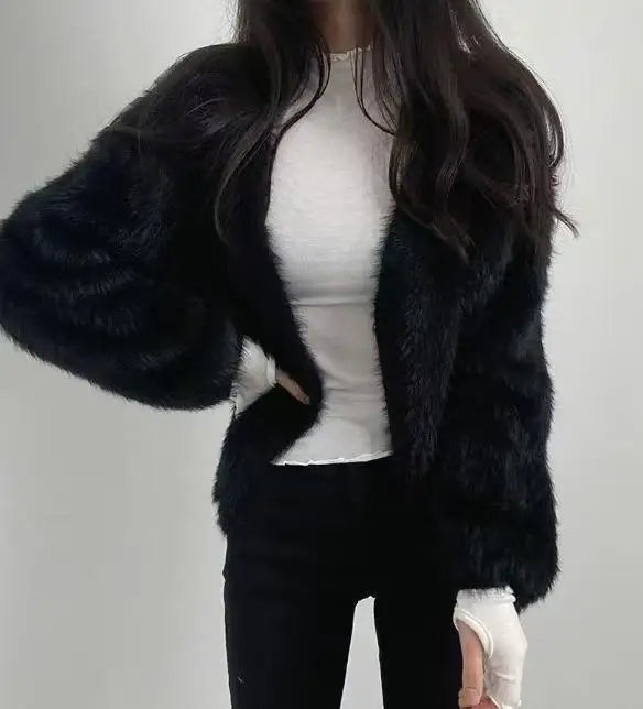 Fuyubetter V-Ausschnitt Strickjacke - Größe M, Gewicht 120–220 g/m²