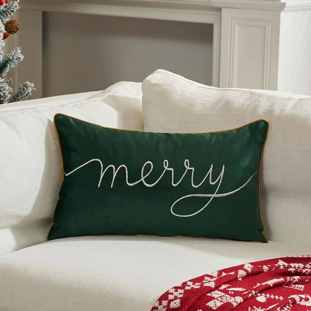 30x50cm Christmas Pillowcase Home Textile Throw Pillow Cover Cushion Case Pillowslip Xmas Home Decor Soft Rectangle Pillow Cover