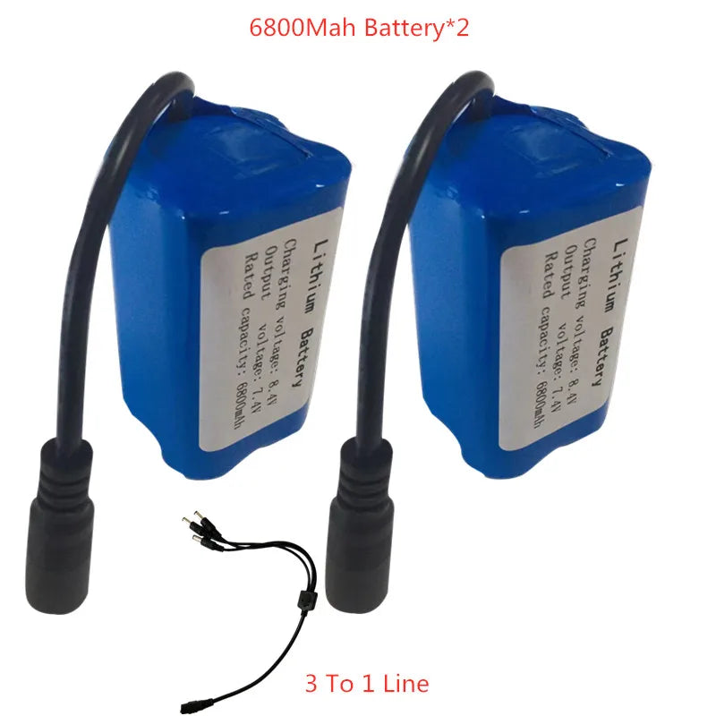 RC-Boot-Akku 2025: 7.4V 13600Mah 6800Mah Battery For V020 V900 2011-5 V007 C18 H18 V18 D18B FX88 - Remote Control RC Fishing Bait Boat Battery Parts Collection