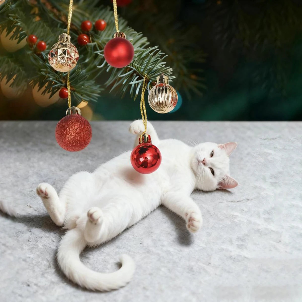 3CM Weihnachtskugeln Glänzend - Ø3 cm, 30 Stück, Weihnachtsdeko