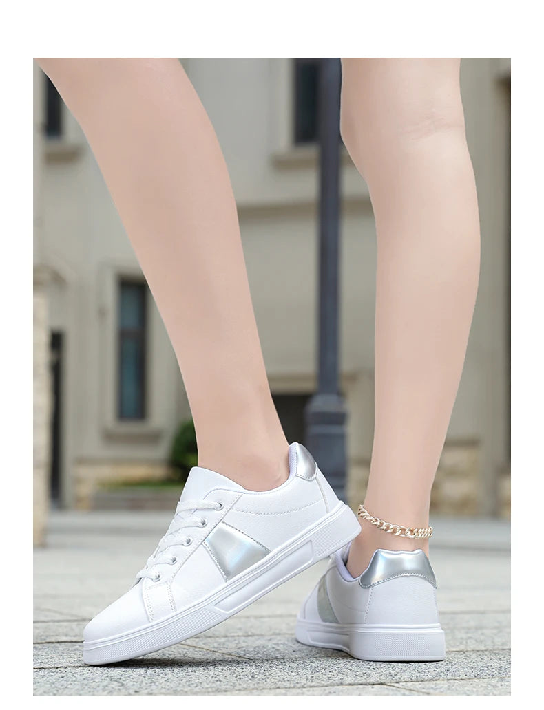 Men's and women's sneakers Casual Shoes Women's flats Lightweight leather breathable shoes Women's white sports walking shoes