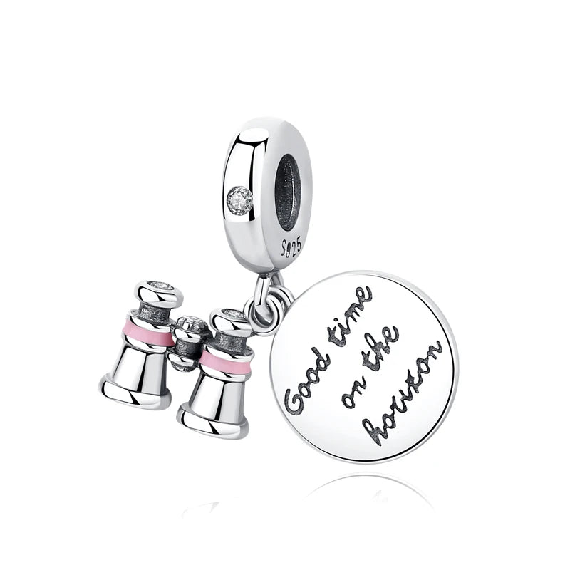 Originale 925 Sterling Silber Charms Liebe Reise London Bus Koffer Paris Perlen passen für Pan Armbänder Halsketten Frauen DIY Schmuck