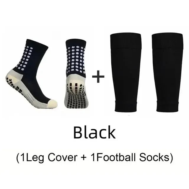 Eelhoe Grip Fußball Socken Set - 2 Paare Kniehoch Antirutsch