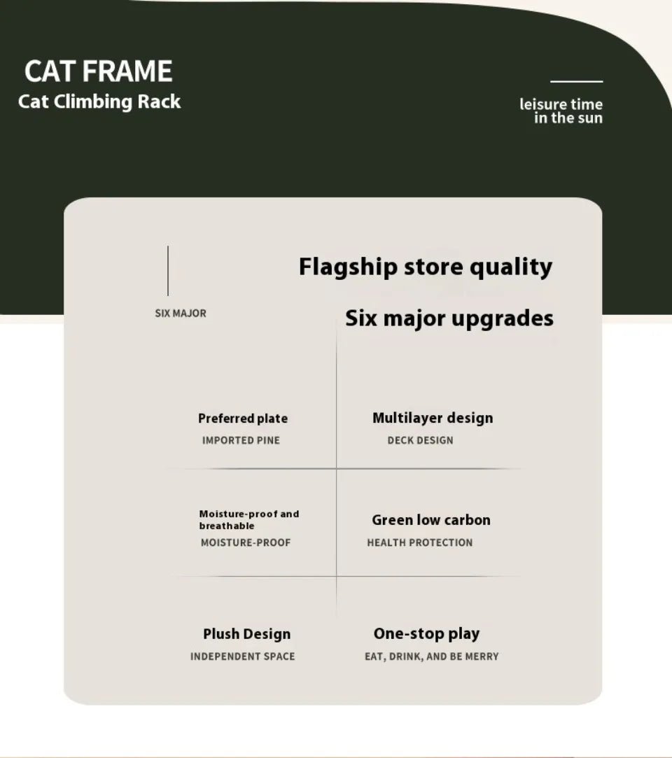 Katzen Zubehör Holz Katzen Baumhaus Katzen Spielzeug Kätzchen Klettern Kratzturm Multifunktion Haustier Möbel Katzen Klettergerüst