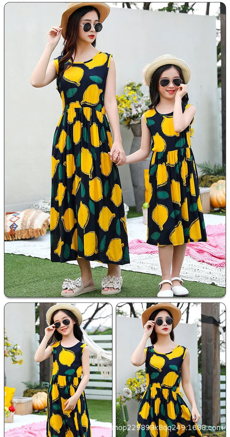 Spring Family Matching Outfits Mother Daughter Dress Women Girl Casual Autumn Costume Mom Baby Kids Rompers Parent-child Clothes