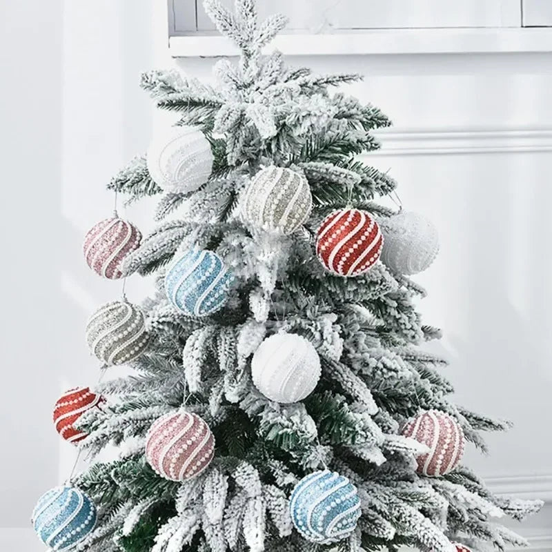 Choice Christbaumkugel Schaum Bruchsicher - Durchmesser 8 cm Weiß Rot