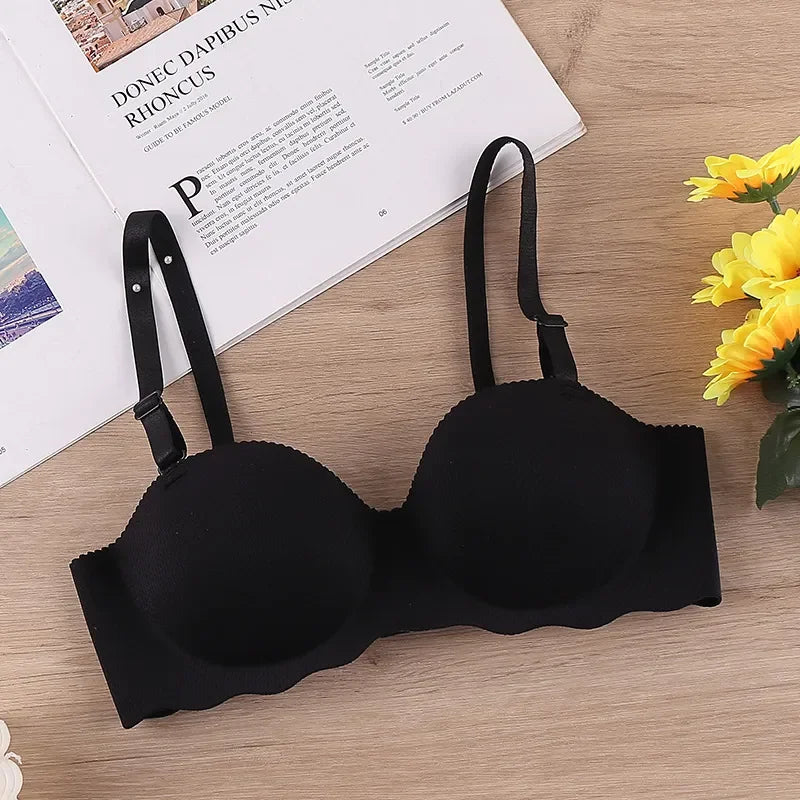 UXST Damen BH 2025 - Push-Up nahtloser BH bügellos einfarbig mit verstellbaren Trägern