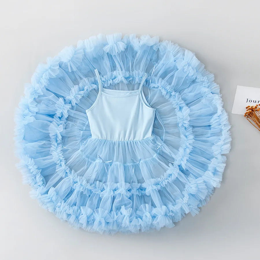 Girls' Dresses with a Sense of Luxury for Summer 2025. Sweet Children's Dresses for Children's Day. Princess - style Sling Dress