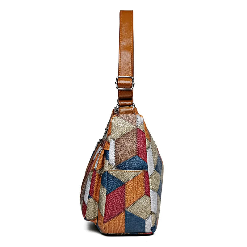 Geantă de mână elegantă pentru femei, geantă de umăr cu mai multe buzunare, geantă retro Crossbody, pentru zi cu zi