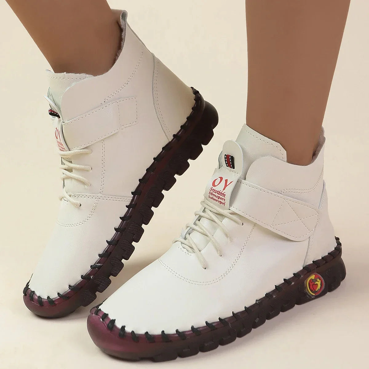 Ghete de iarnă cu căptușeală de blană Maogu - Mărimi 36-41 Impermeabile Toc până la gleznă 1-3 cm