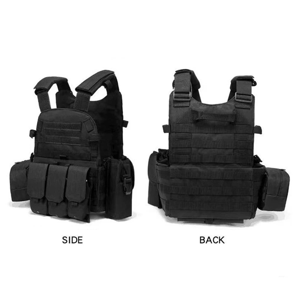 Nylon Tactical Vest Body Armor Hunting Carrier Airsoft Accessories CS Combat MOLLE Camo Military Army Vest for Outdoor Hunting