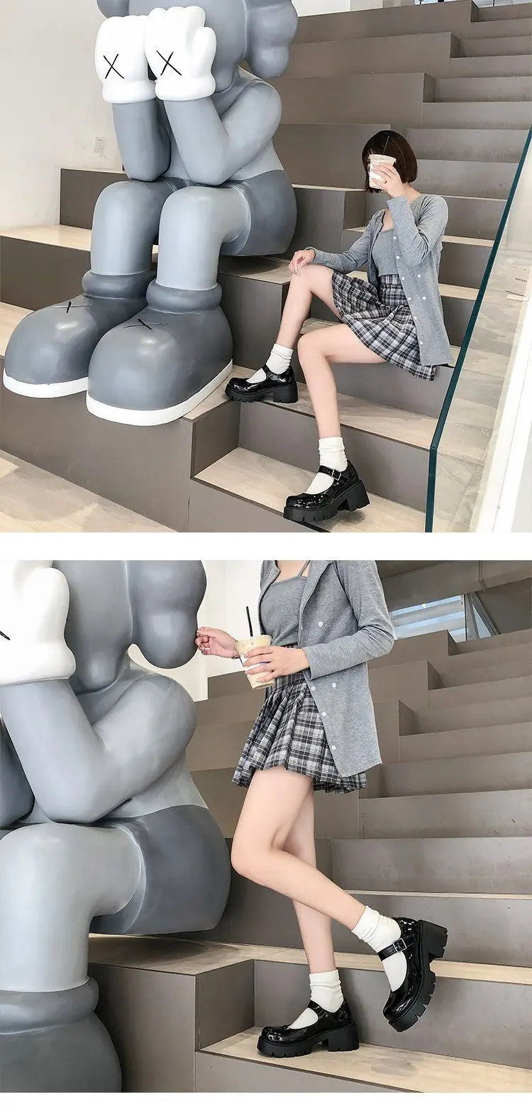 Frauen Schuhe 2025 - Neue Mädchen Lolita Schuhe Leder Herz Knöchel - Mary Jane Schuhe Süß Sexy Retro British Style