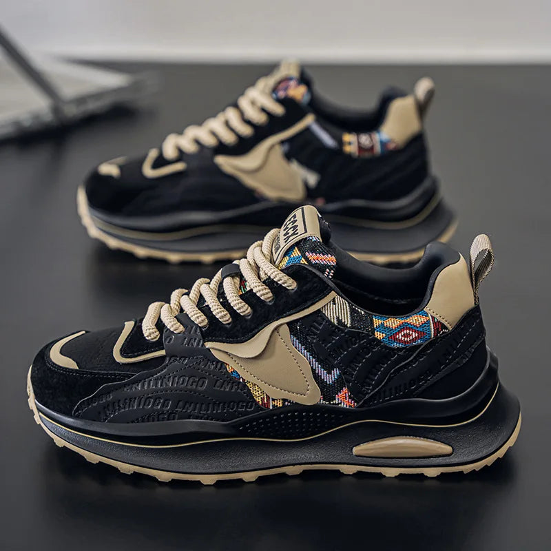 Men's Shoes 2025 Spring New Casual Versatile Comfortable Fashion Trend Niche Non-slip Wear-Resistant Retro Sneakers