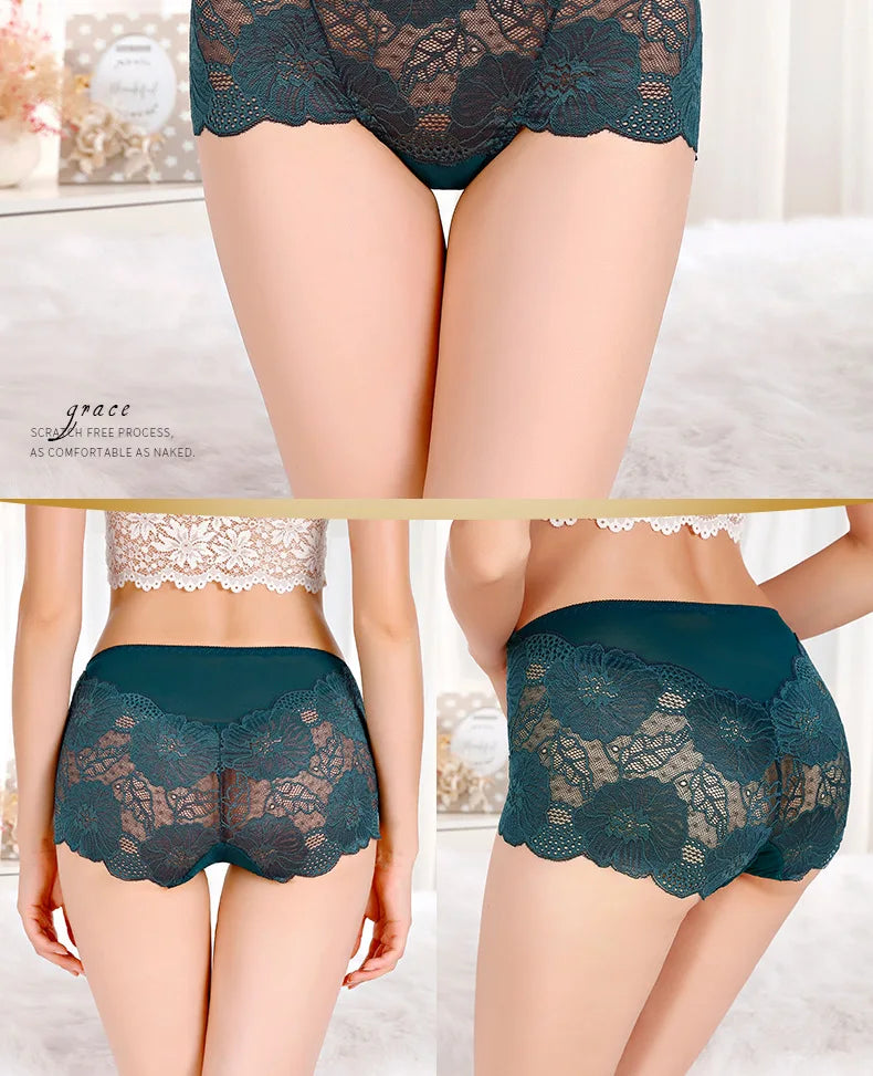Plus Size Beliebte Unterwäsche Frauen Höschen Slips für Weiblich Hipster Unterhose Elegant Lingerie Spitze Baumwolle Tanga Brazilian Große Größe Beliebter Verkauf