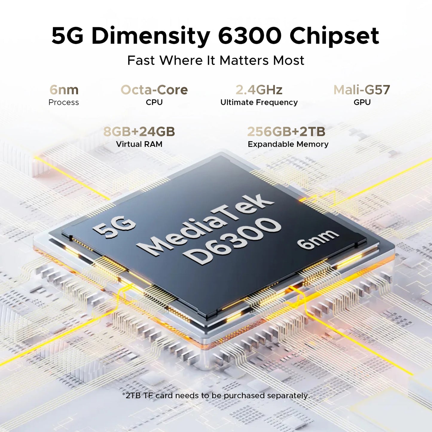 DOOGEE Fire 7 Ultra 5G Robustes Smartphone - 13000 mAh, 33 W, 6,6 Zoll