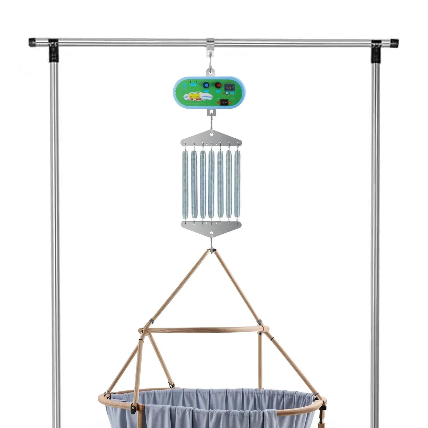 Geräuscharme elektrische Babyschaukel, Hängewaage, verstellbare Baby-Hängewiege-Controller mit 7 Federteilen, bis zu 19 kg by Golden Bridge Store