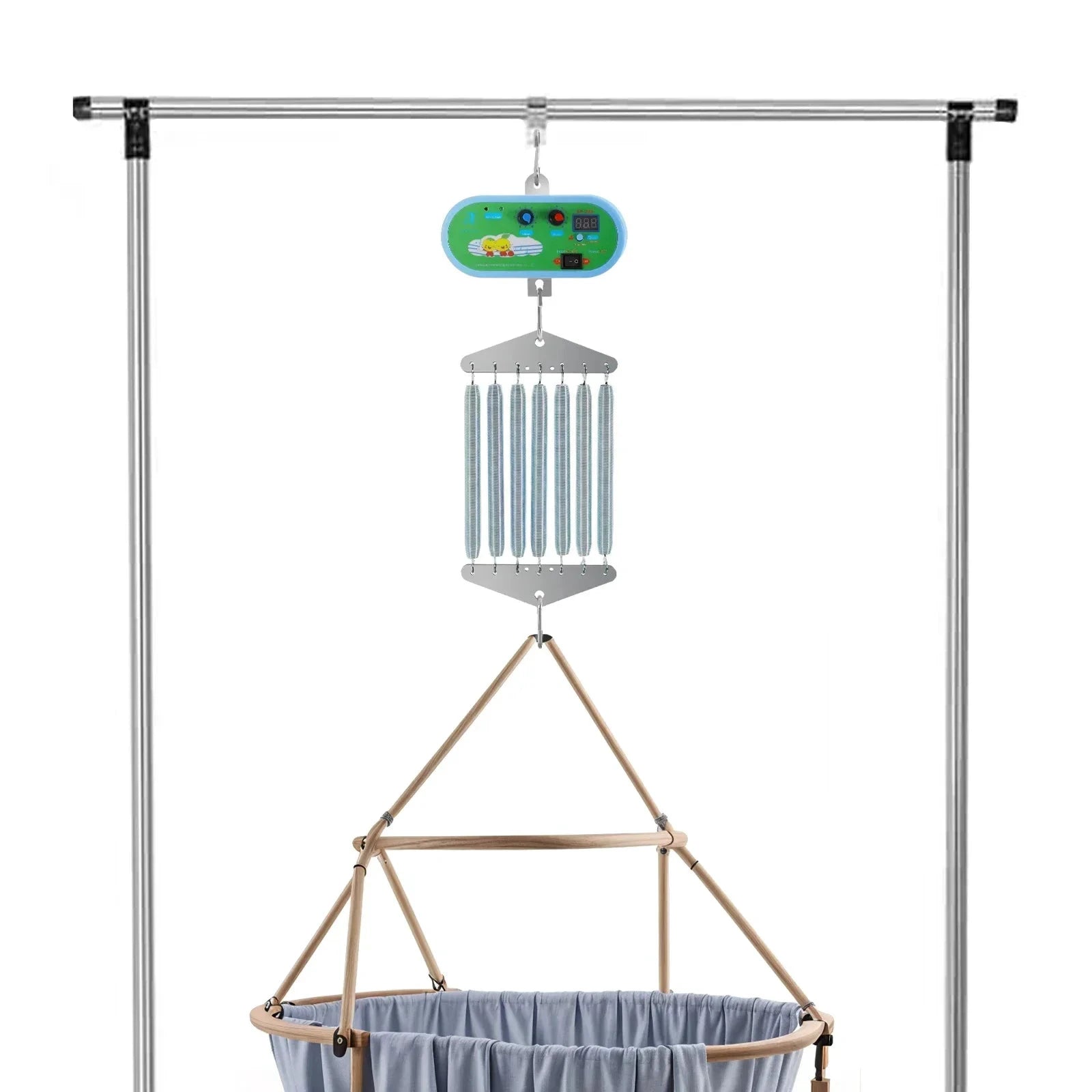 Geräuscharme elektrische Babyschaukel, Hängewaage, verstellbare Baby-Hängewiege-Controller mit 7 Federteilen, bis zu 19 kg by Golden Bridge Store