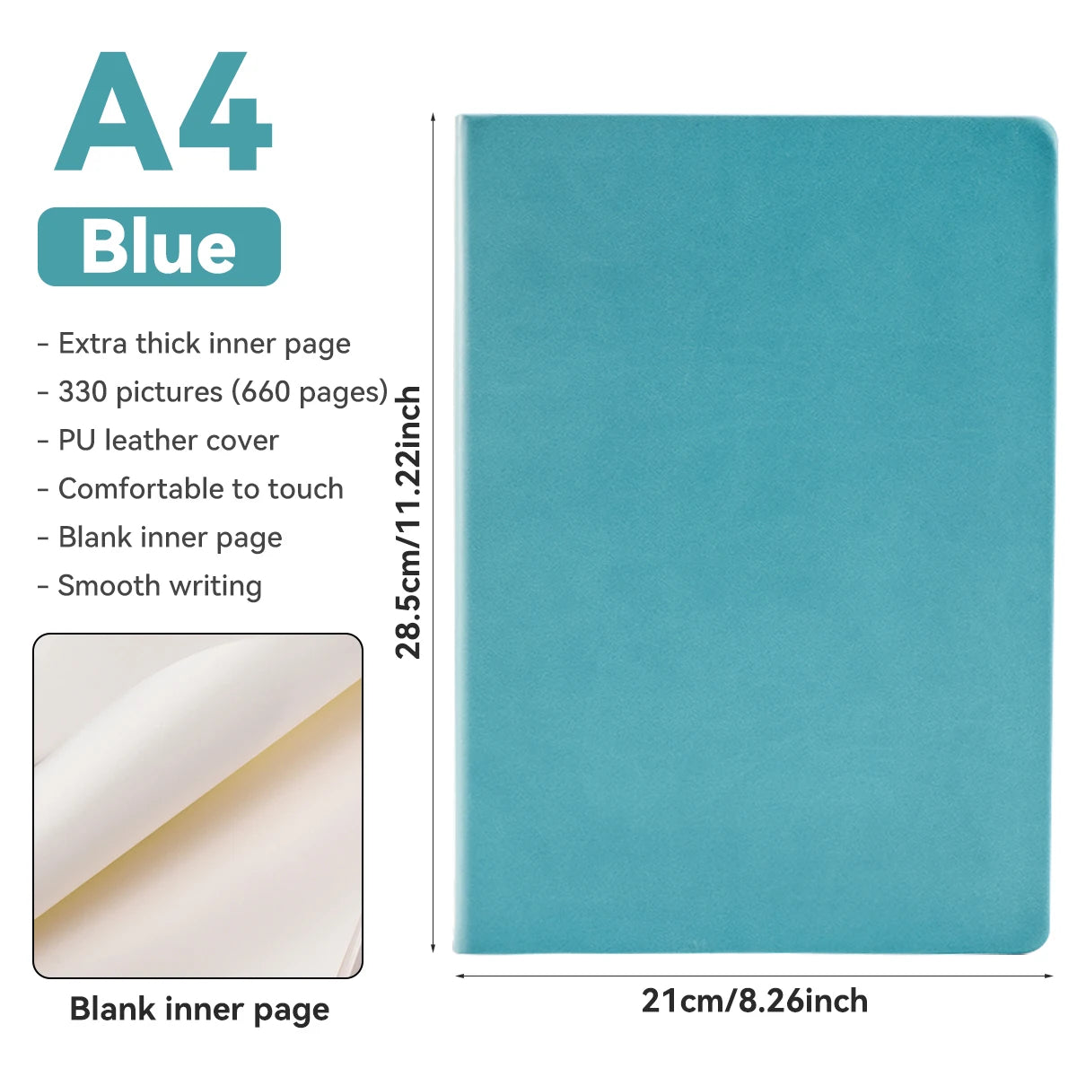 PU Leder Notizbuch A4/A5/A6 2025 - Super Thick 330 Seiten Sketchbook Schule Journal